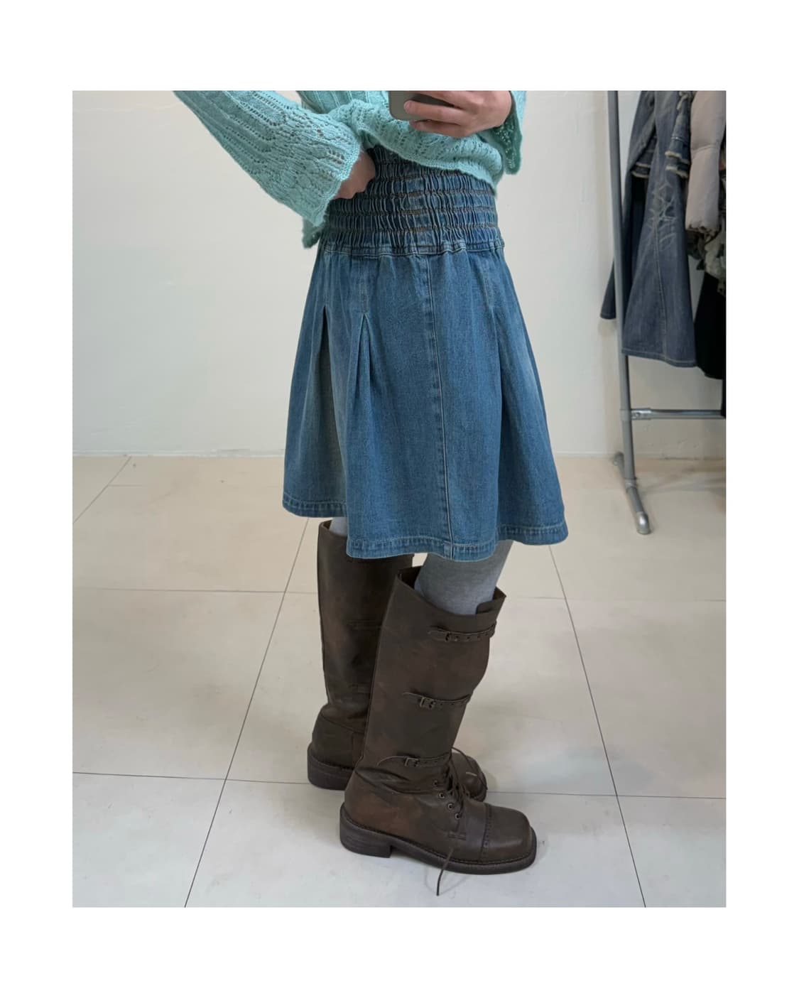 빈티지 미디 스커트 상품이미지4