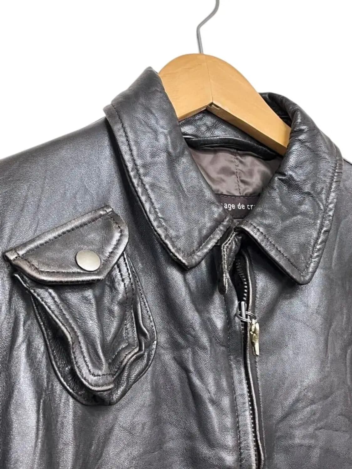 사쥬드크레 항공 라이더 가죽 자켓 상품이미지3