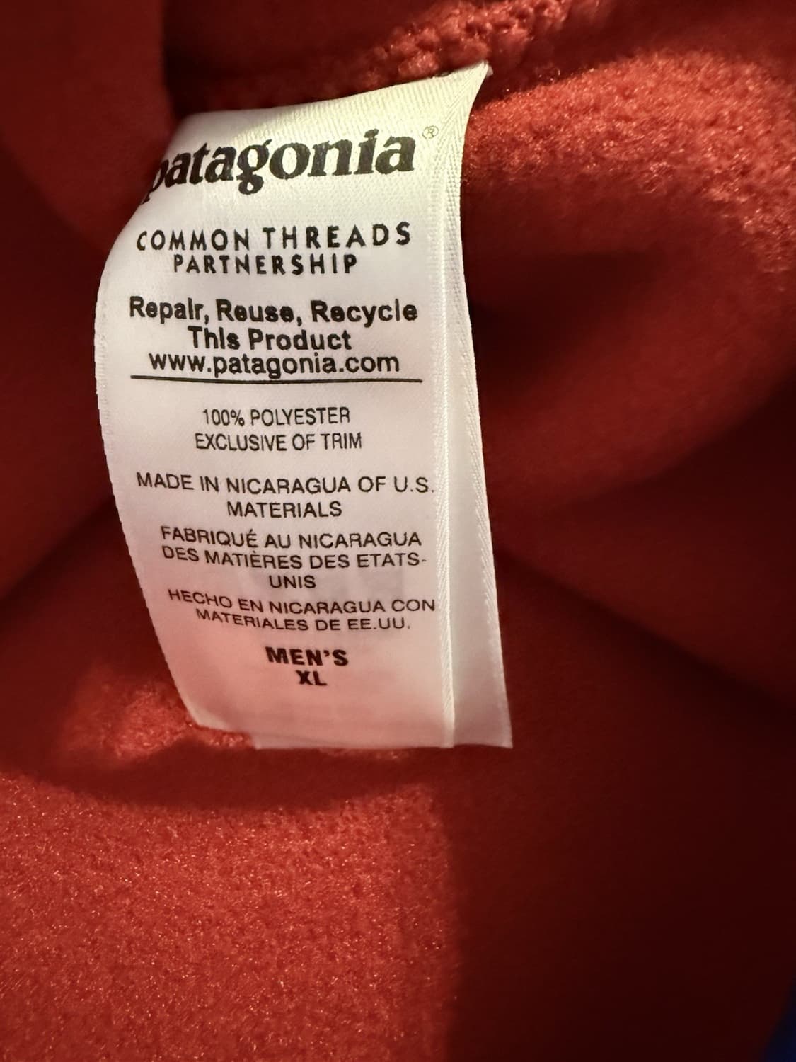 15FW 파타고니아 신칠라 스냅-T 레드/블루 상품이미지6