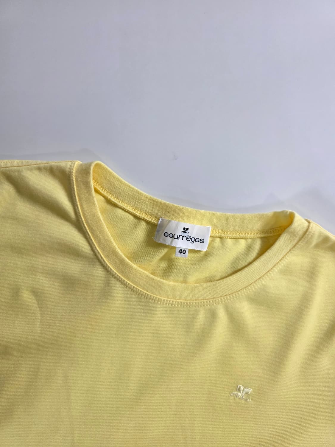 Courrèges/옐로우 라운드 긴팔티 상품이미지6