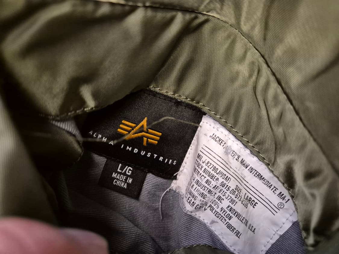 00s 알파인더스트리 MA-1 자켓 상품이미지8