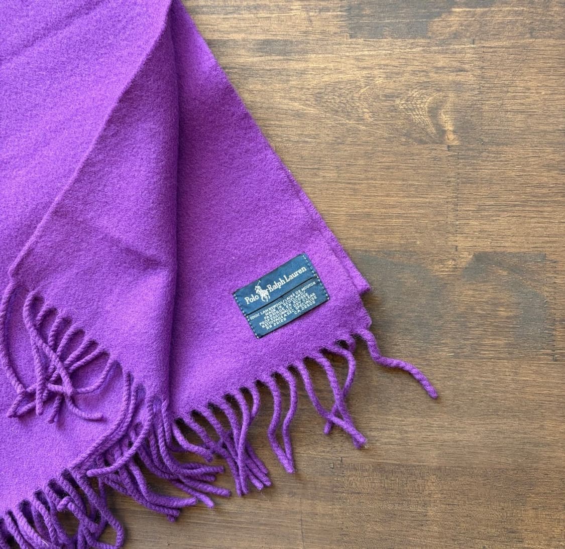 15491 - 폴로 랄프로렌 퍼플 울 머플러 (램스 울 100%) 상품이미지3