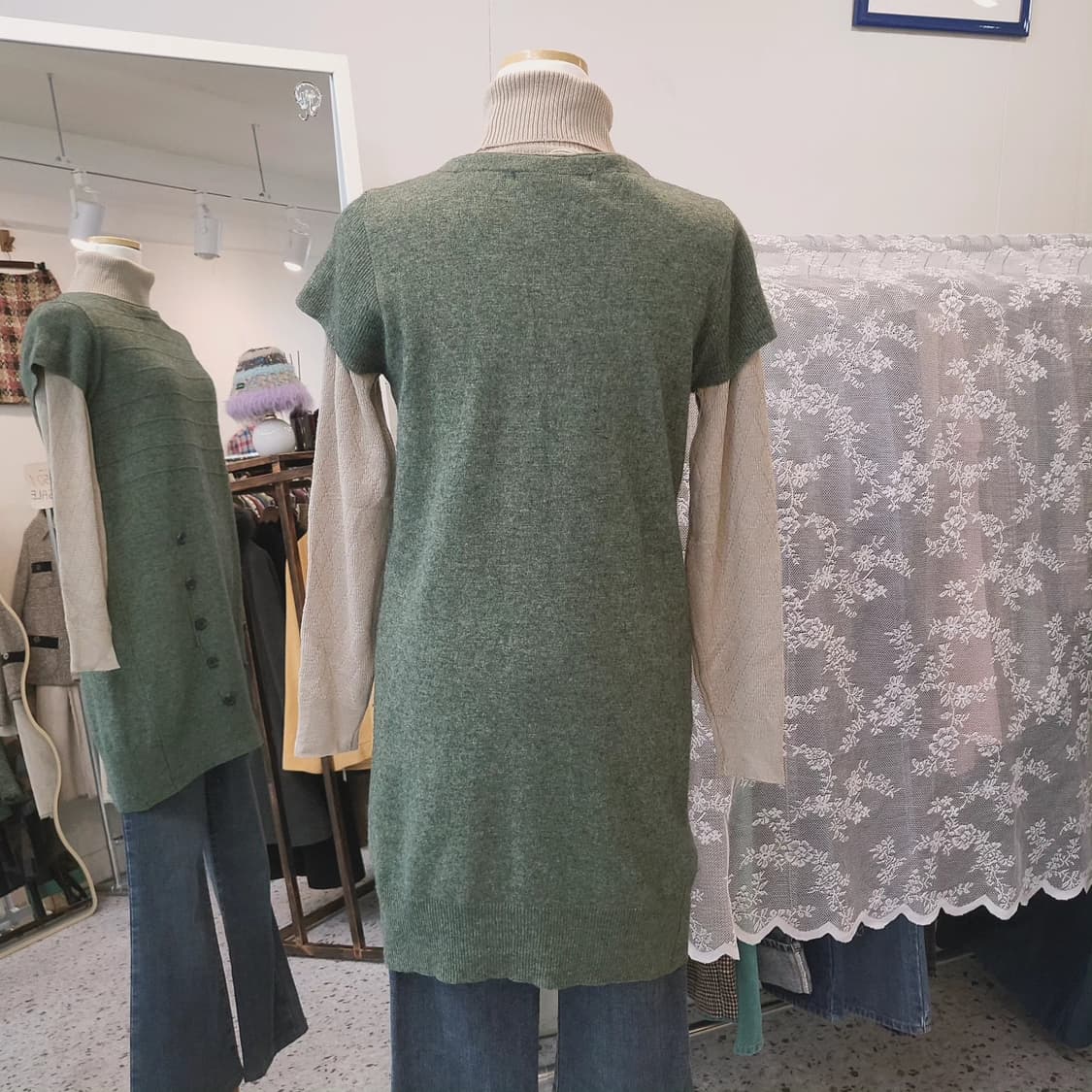 Triple arrows 모리걸 반팔 롱니트 상품이미지7