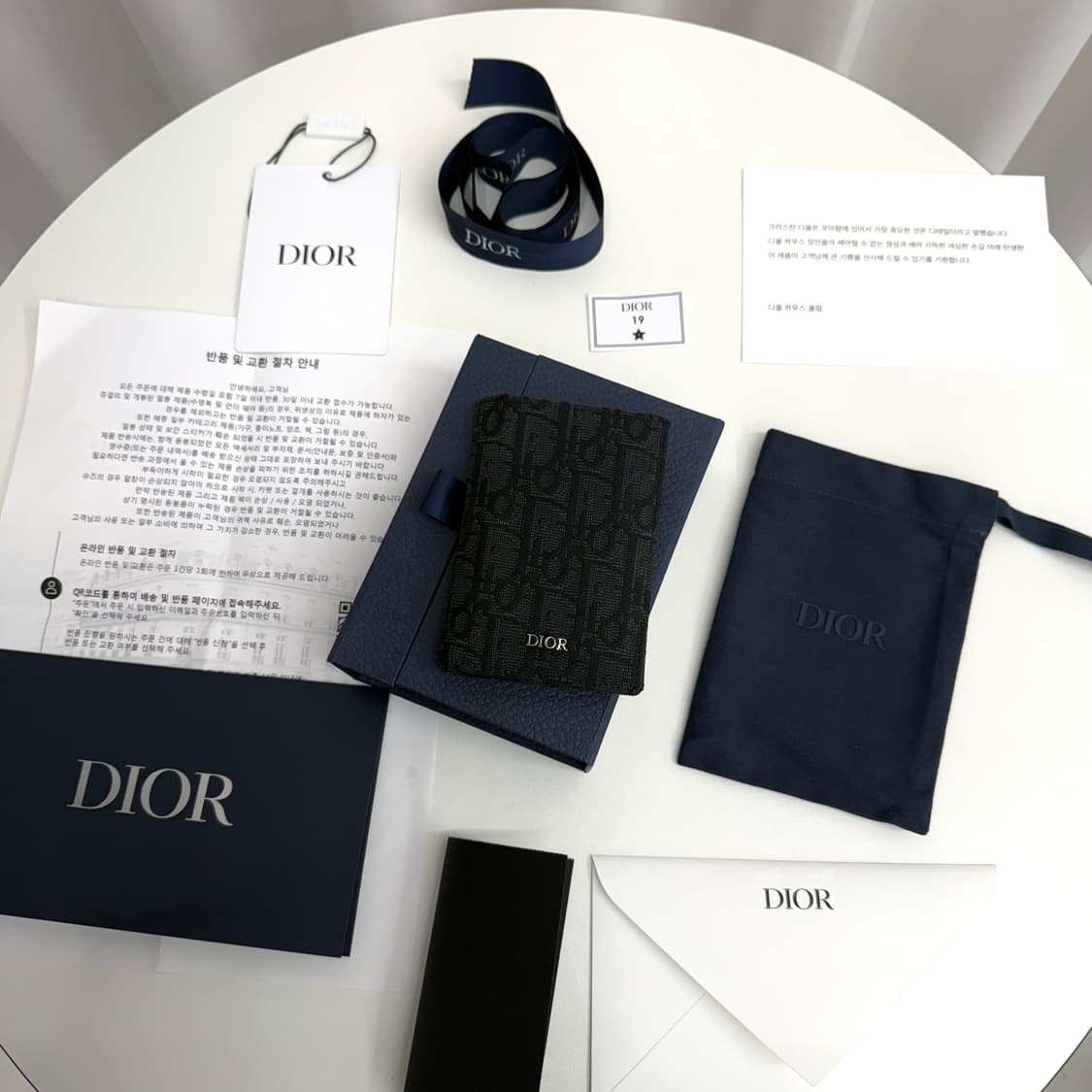 [25년/ 풀박스] 디올 오블리크 오거나이저 지갑 블랙 상품이미지1