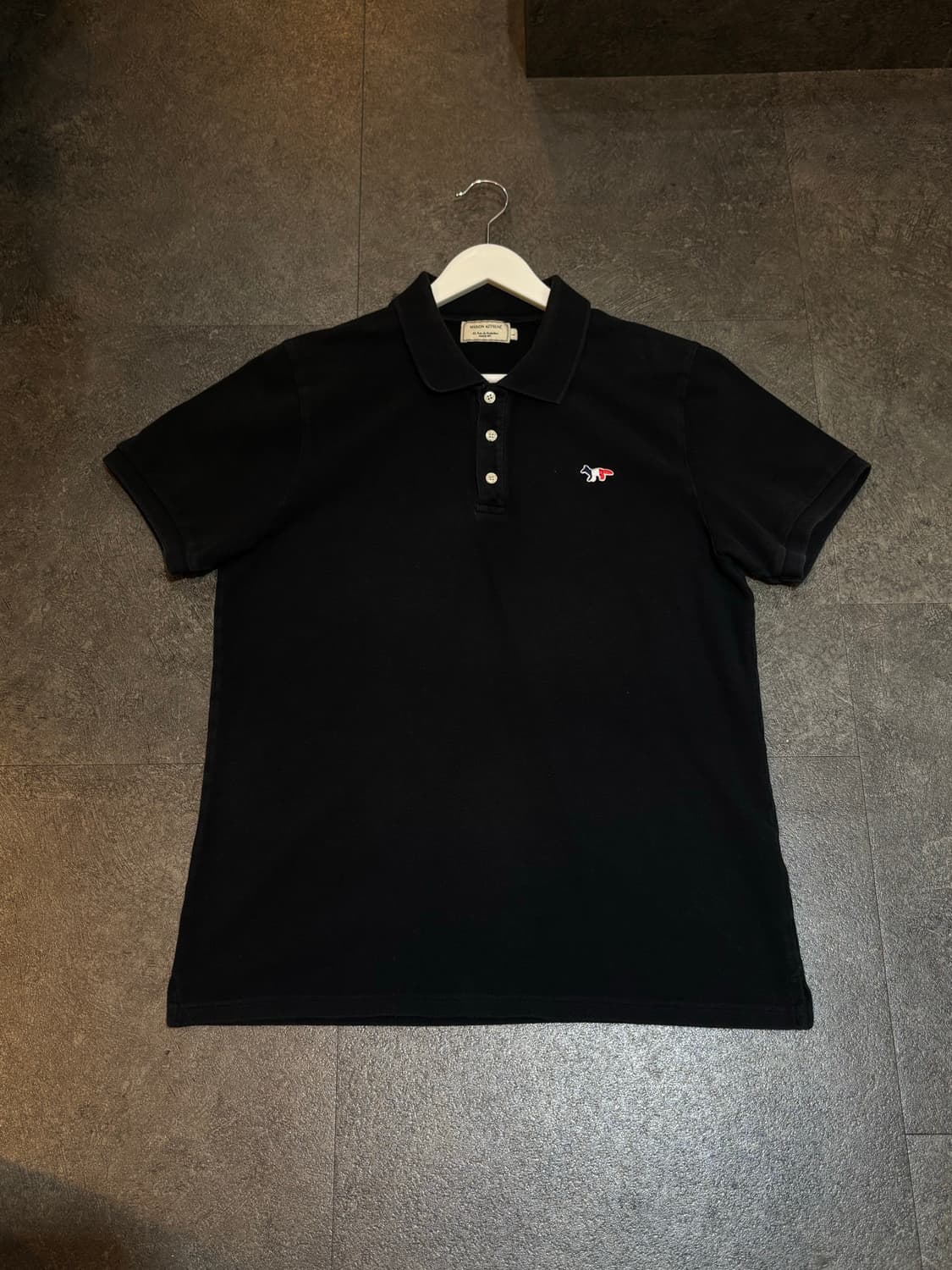 메종키츠네 반팔 카라티 티셔츠 블랙 L 상품이미지2