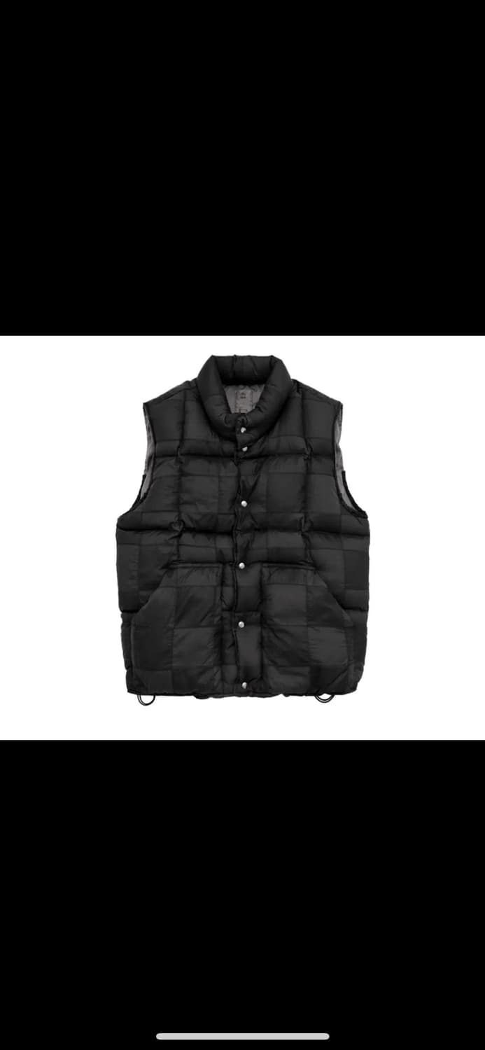 폴리테루 패치드 다운 푸퍼 패딩 베스트 블랙  상품이미지1