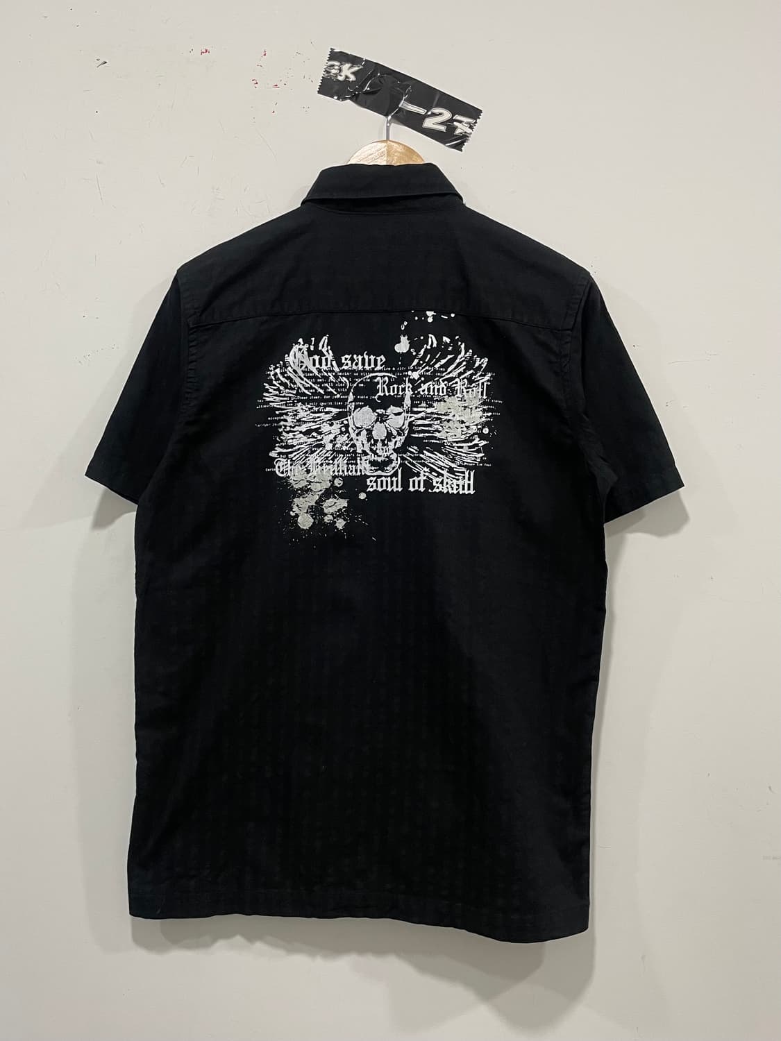 BA-TSU 바츠 Y2k 펑크 레터링 프린팅 반팔집업셔츠 상품이미지4