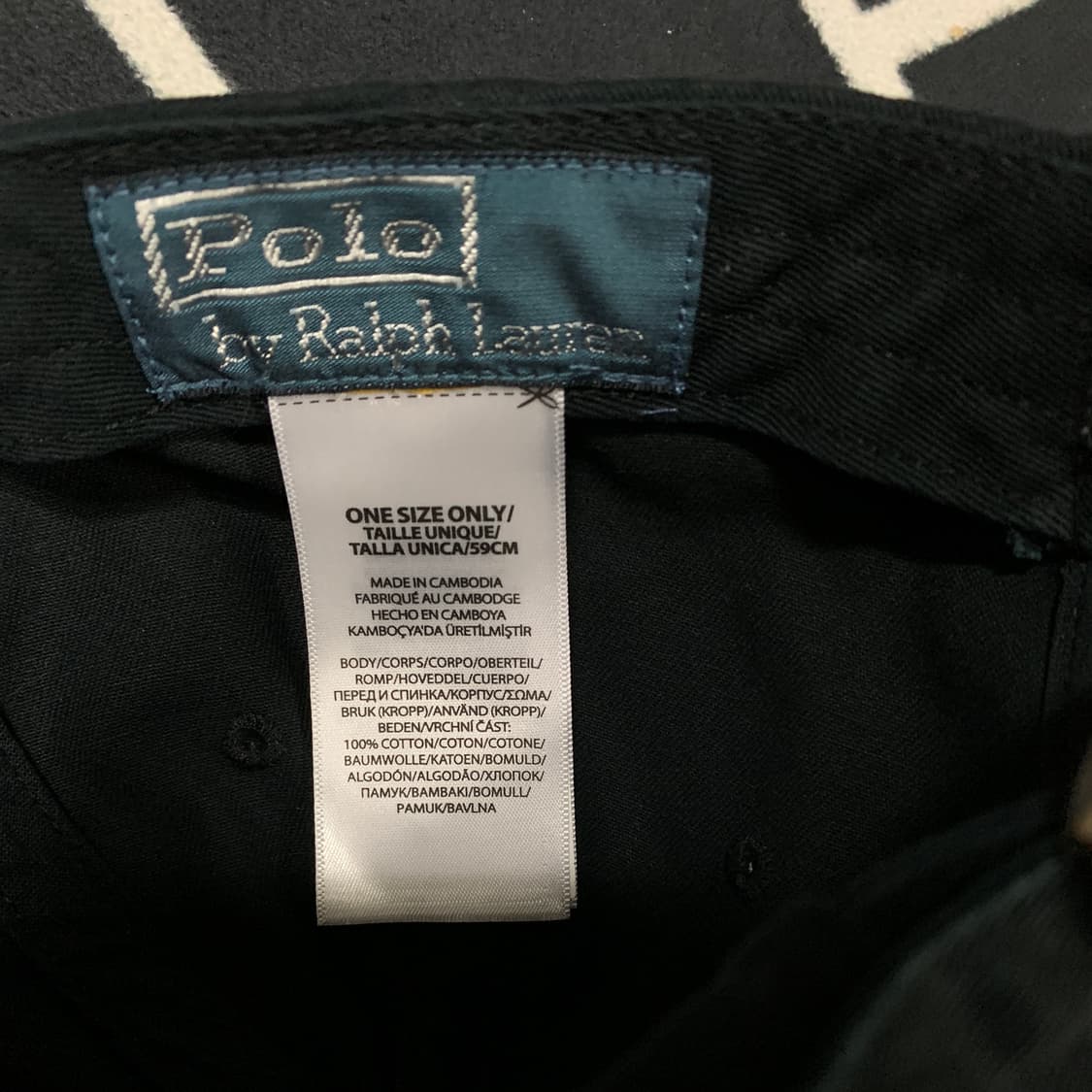 폴로 양각자수 빅포니 트윌볼캡 트리플블랙 상품이미지7