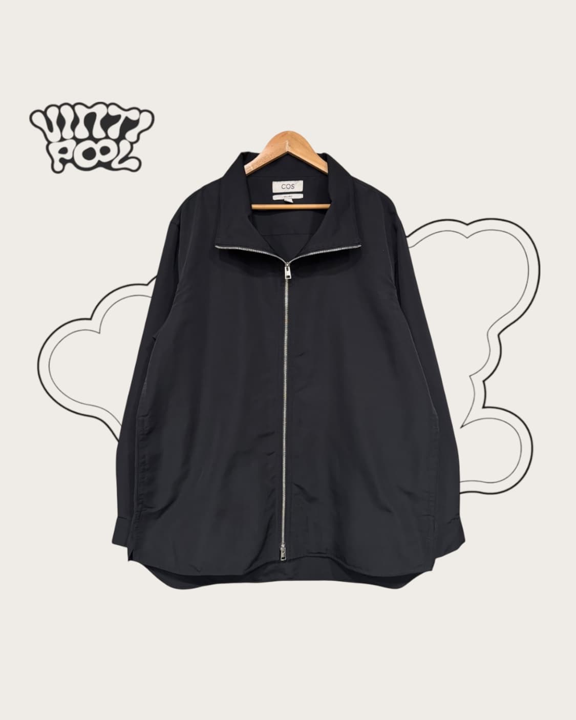 COS 코스 바람막이 집업 자켓 XL 블랙 상품이미지1
