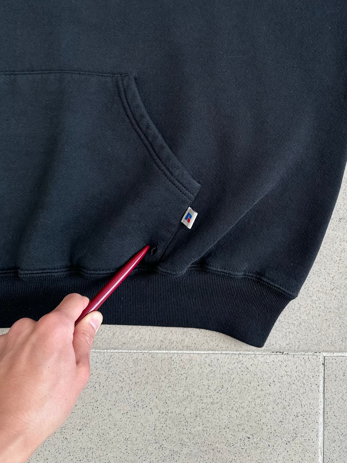 90s 빈티지 러셀 후드 블랙 XXL 상품이미지6