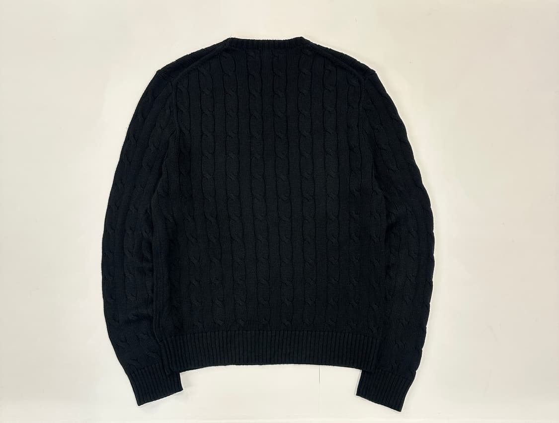 폴로 케이블 니트 블랙 m(95-100) 상품이미지3
