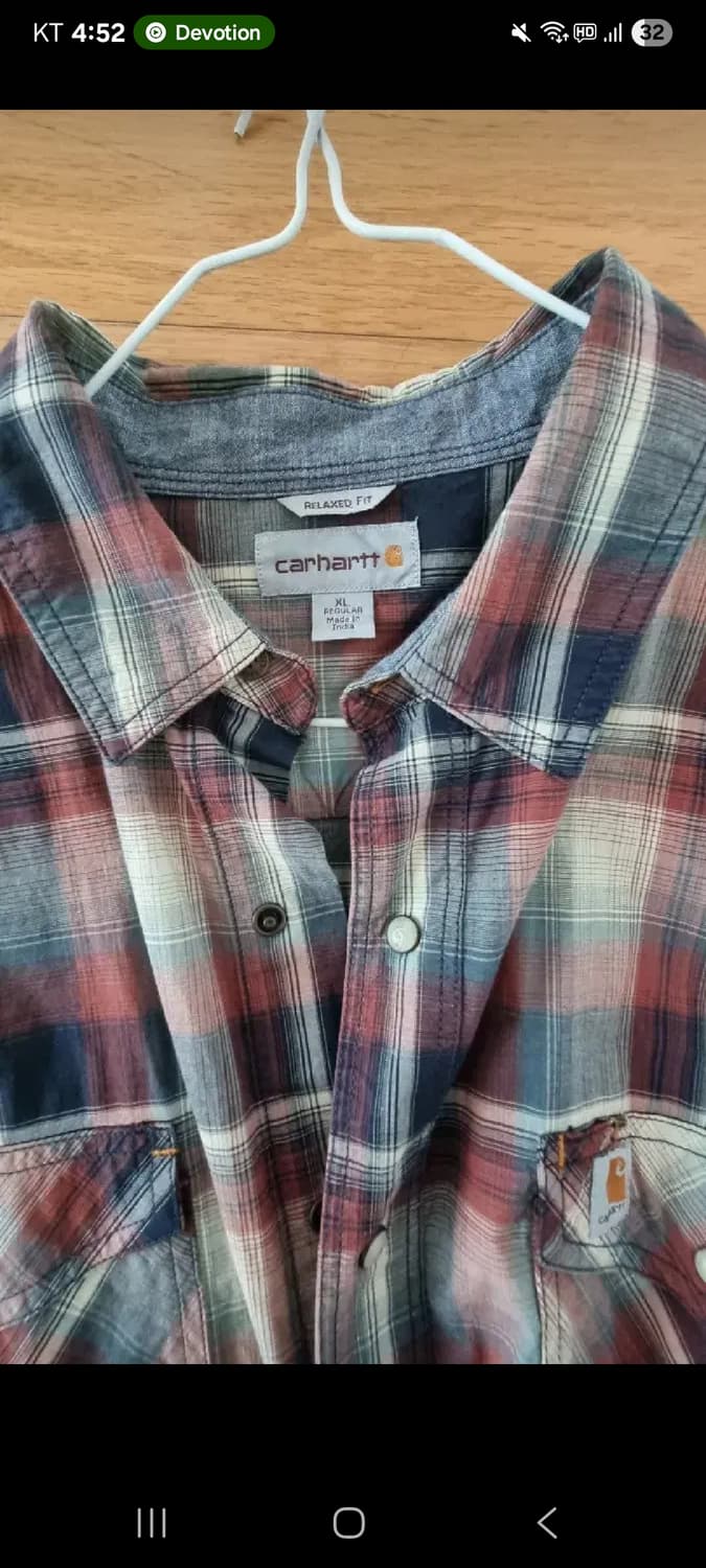 칼하트 빈티지 체크셔츠 릴랙스핏 XL 상품이미지1