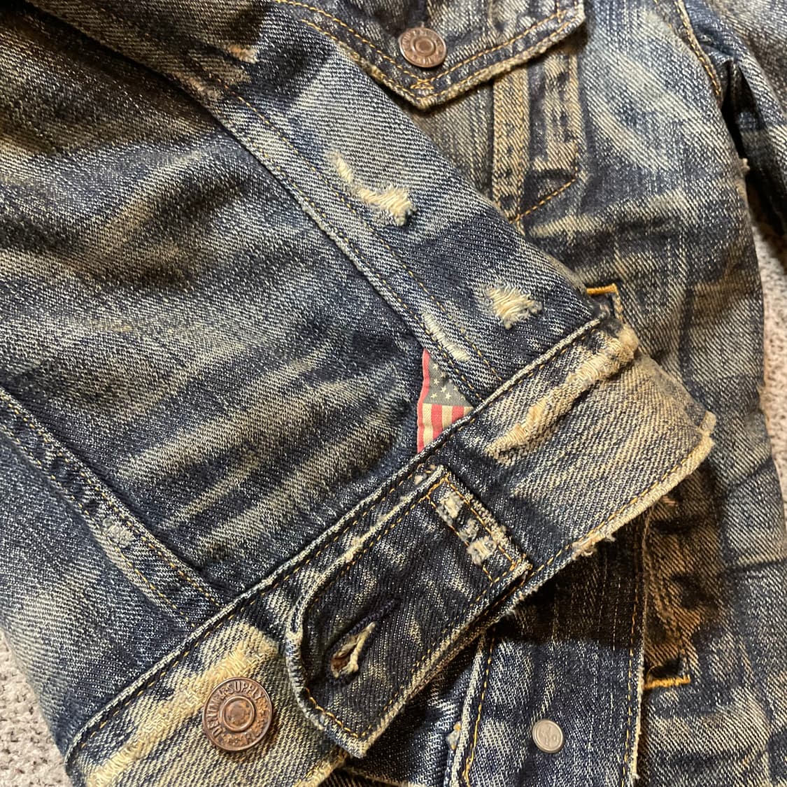 데님앤서플라이 데미지 데님자켓 상품이미지4