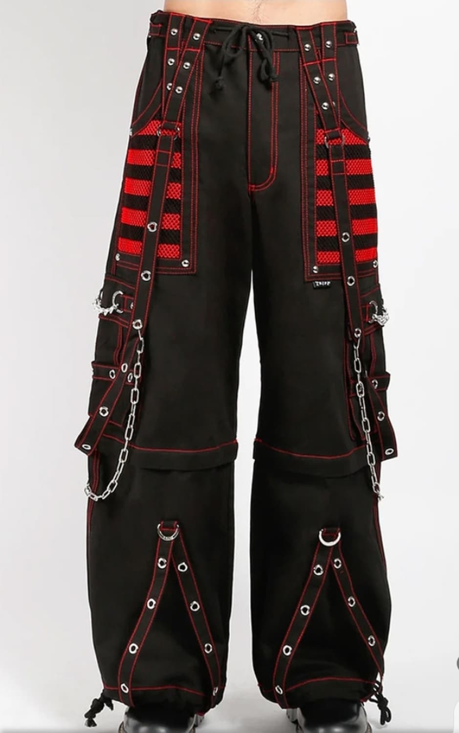 TRIPP NYC 스트라이프패턴 스트랩체인 와이드팬츠 상품이미지9