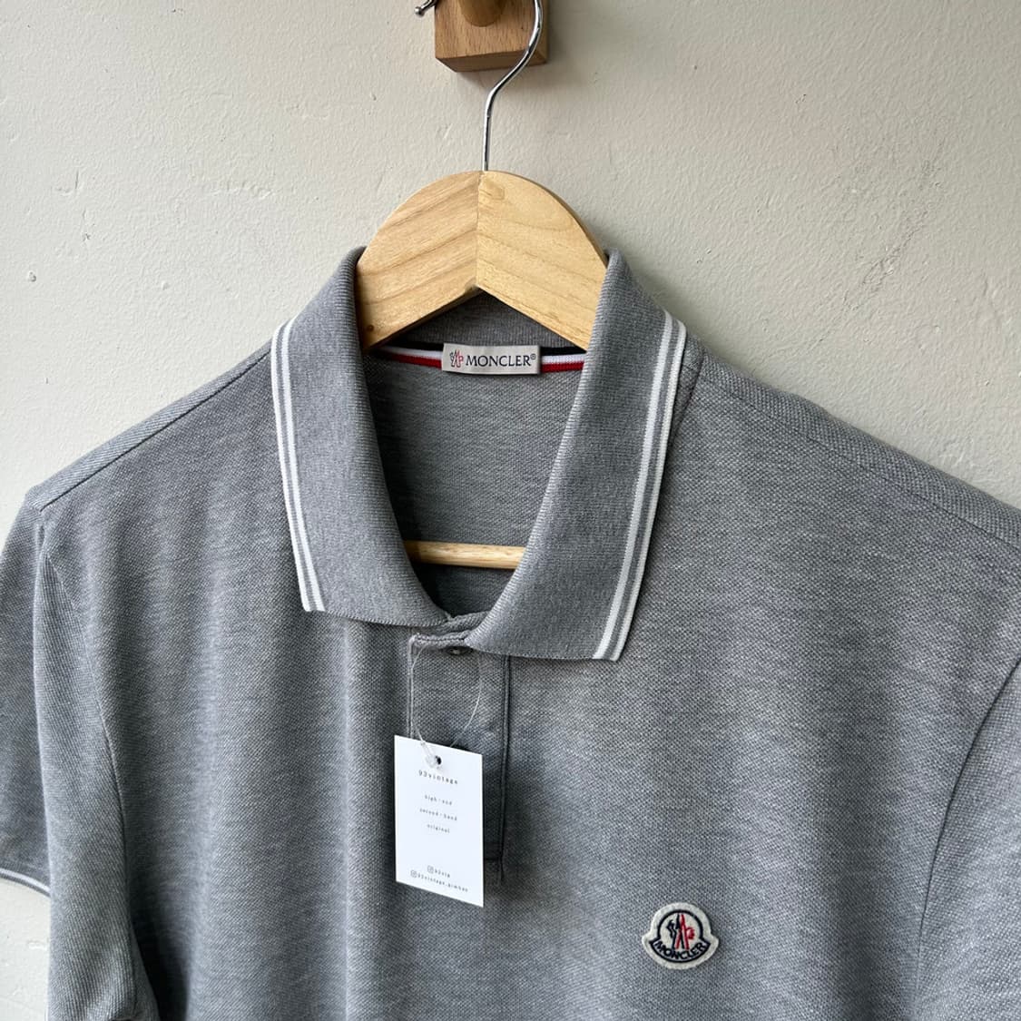 16460 - 몽클레어 그레이 반팔 카라티 상품이미지3