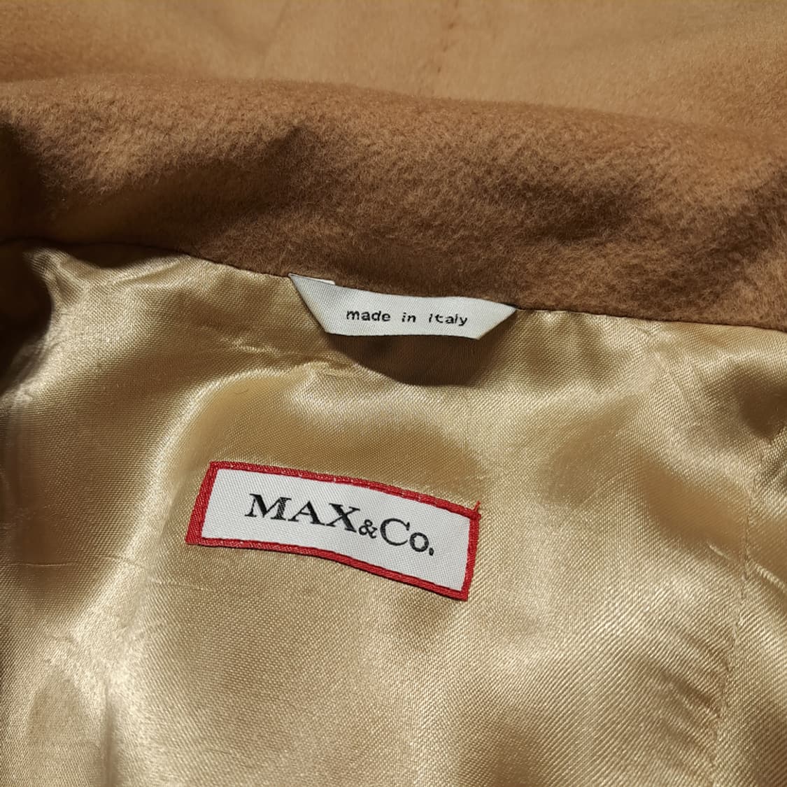 CL288 M 막스마라 막스앤코 90s 이태리판 울앙고라 싱글 카멜 코 상품이미지4