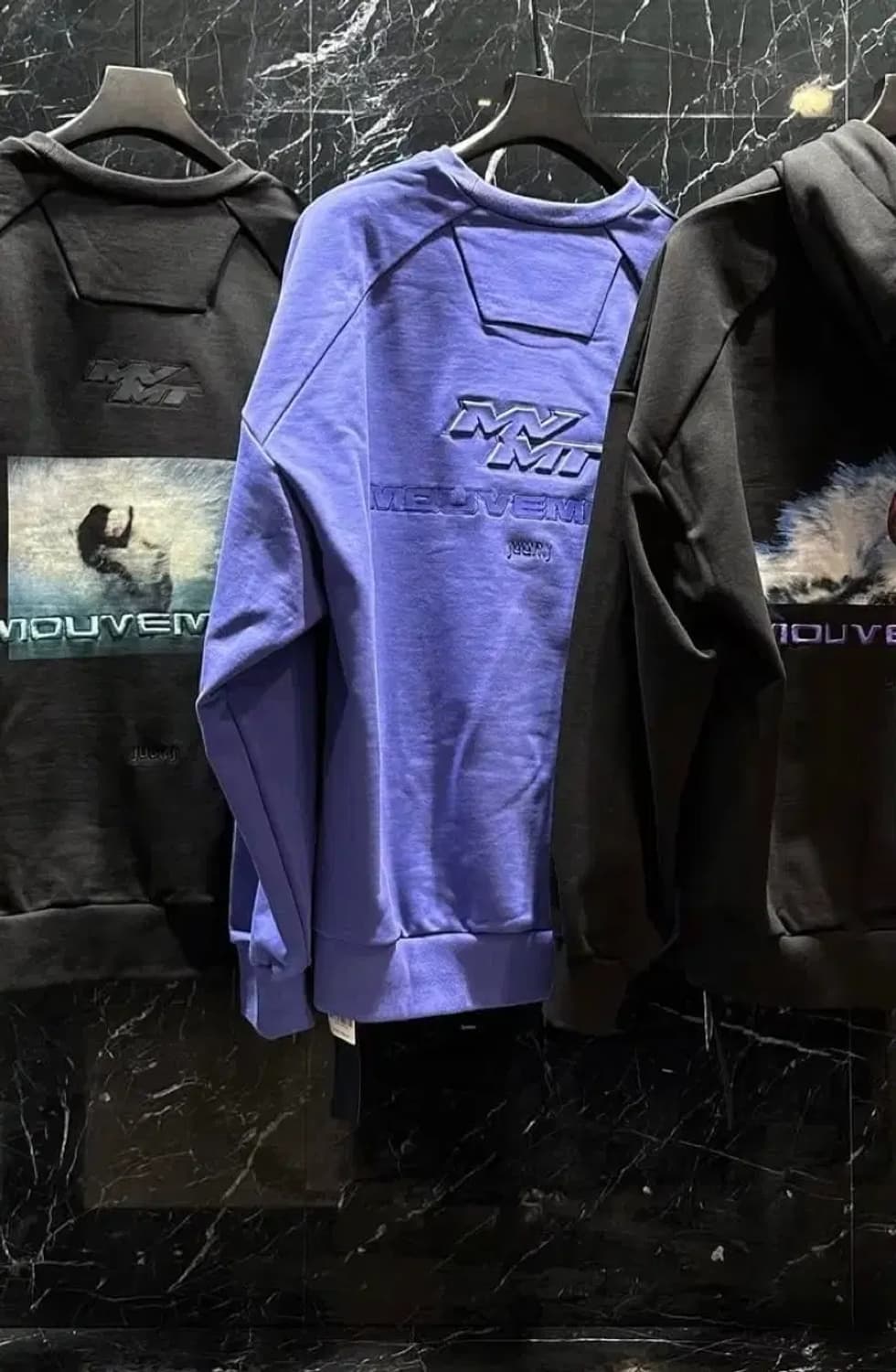 JUUN.J 준지 퍼플 엠브로이더리 맨투맨 상품이미지4