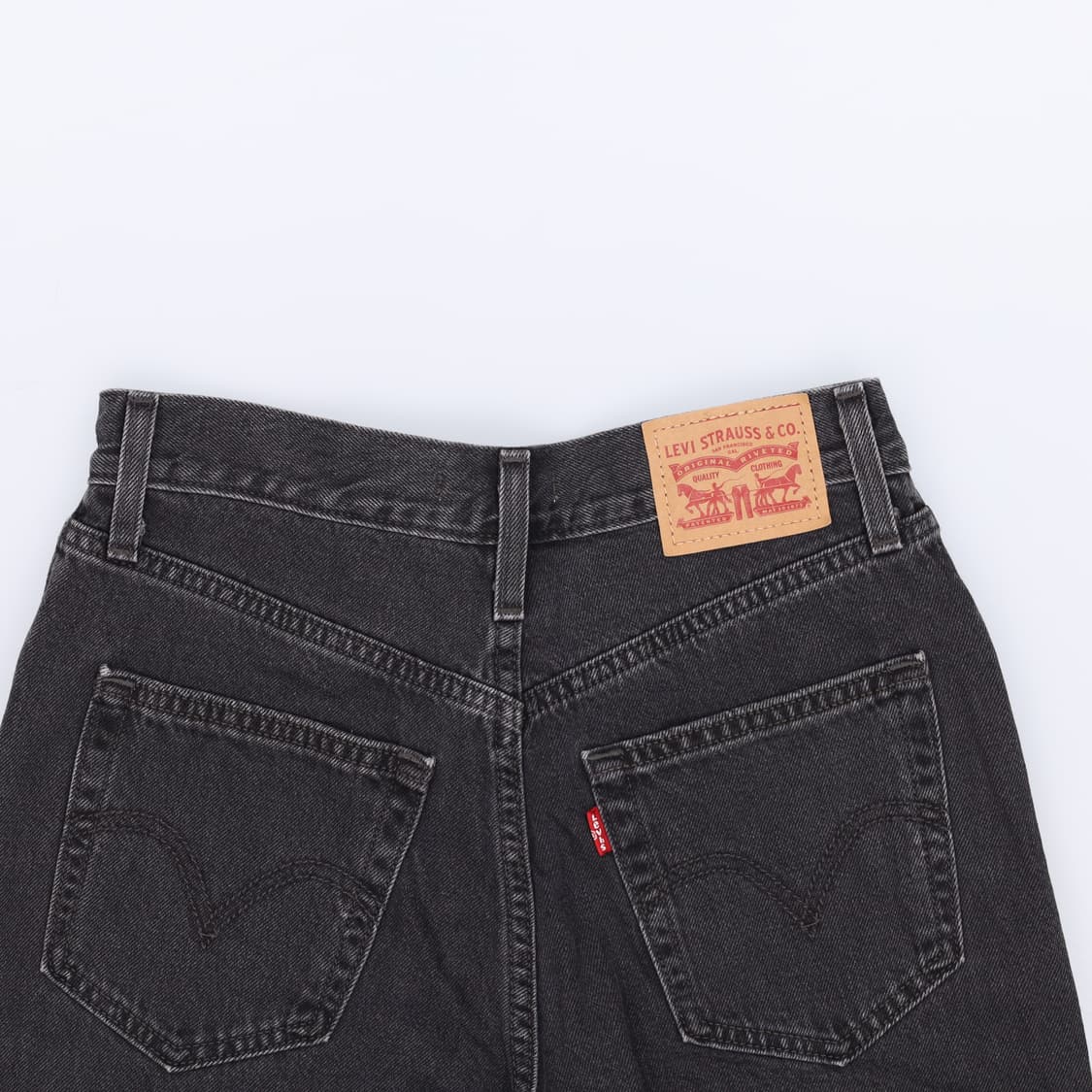 [26] 리바이스 여성 흑청 와이드 데님팬츠 0116H2 상품이미지3