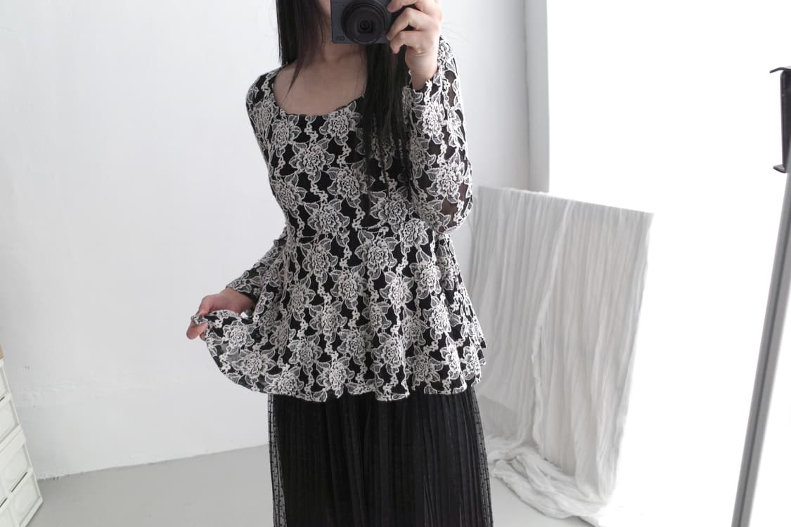 flower flared long sleeve  상품이미지7