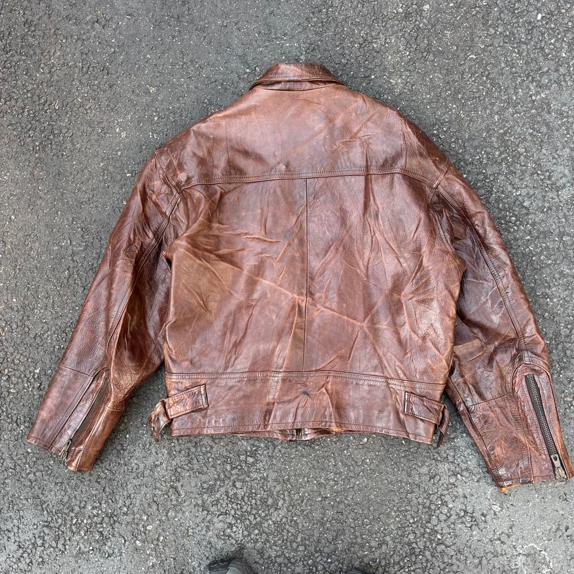 이태리 빈티지 레더 자켓 상품이미지2