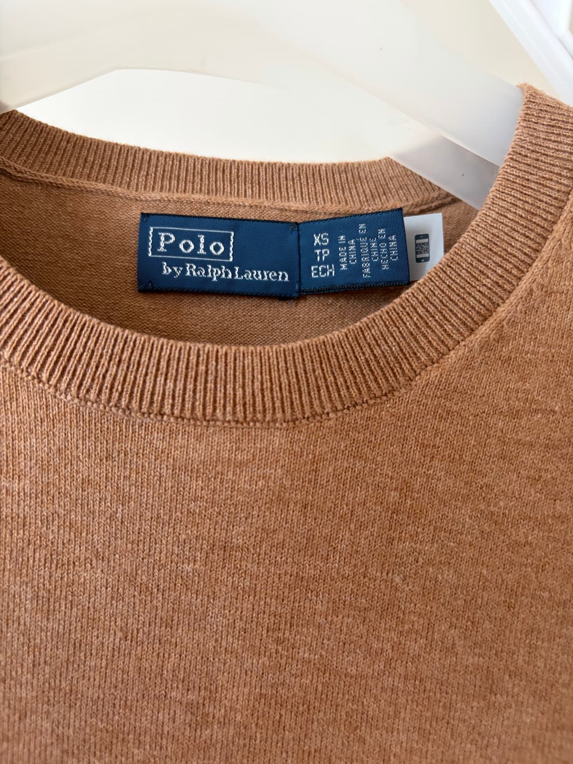 폴로 코튼 블렌드 니트 베이지 xs (새상품) 상품이미지3