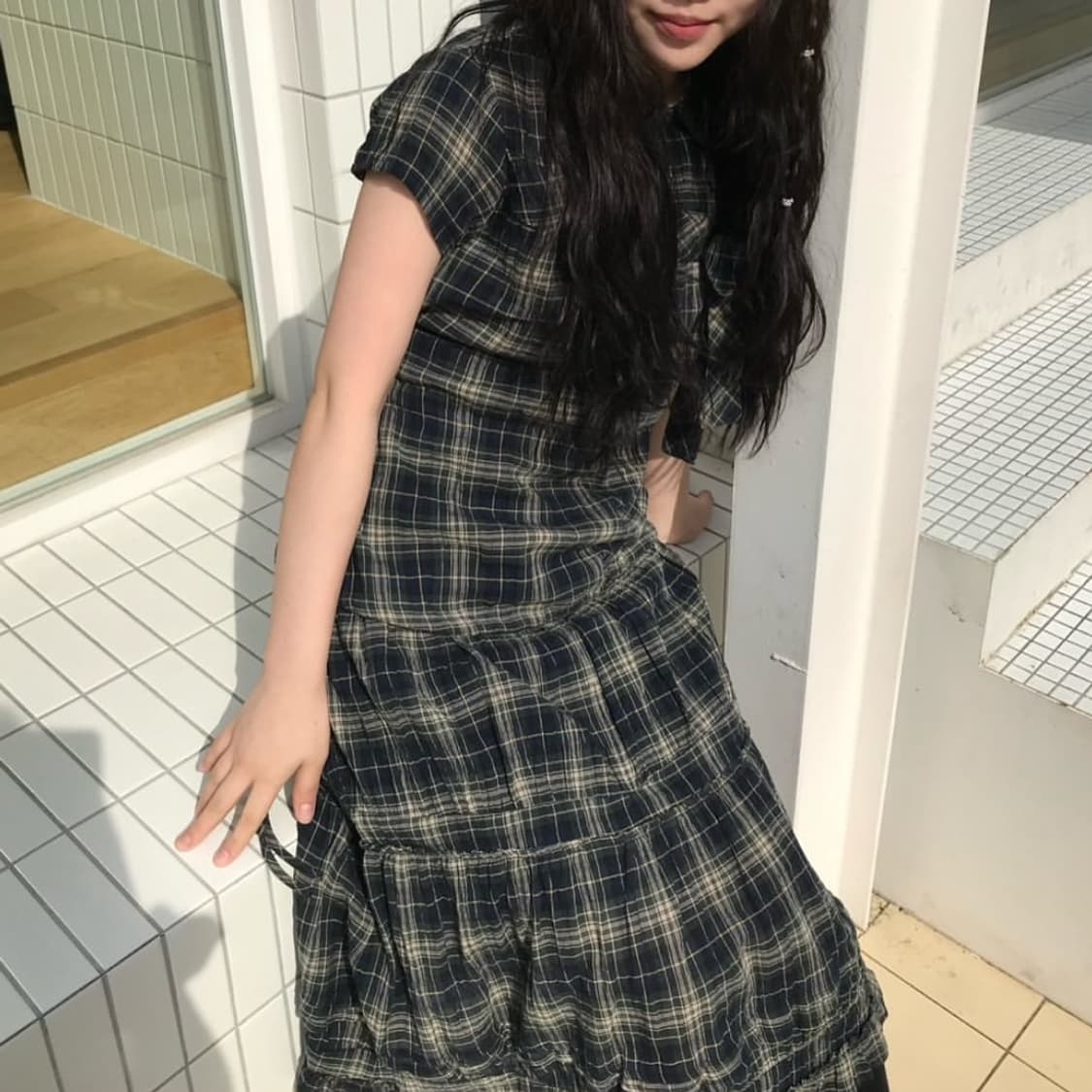 코이세이오 보우 블라우스 체크 상품이미지8