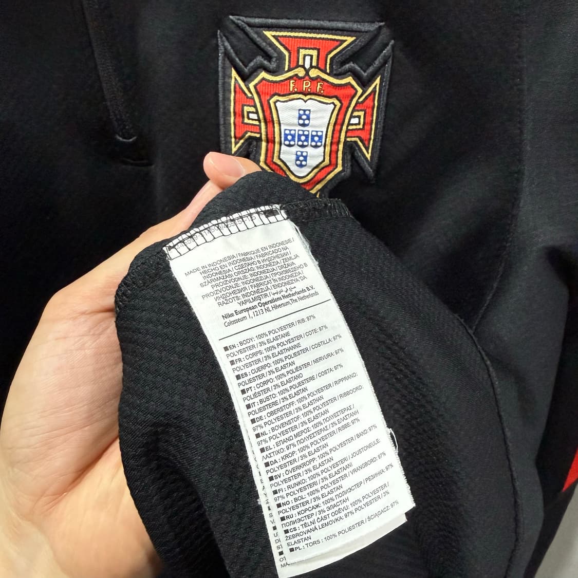 XL 나이키 포루투갈 축구 국가 대표팀 드릴탑 반집업 롱슬리브 티셔츠 상품이미지4