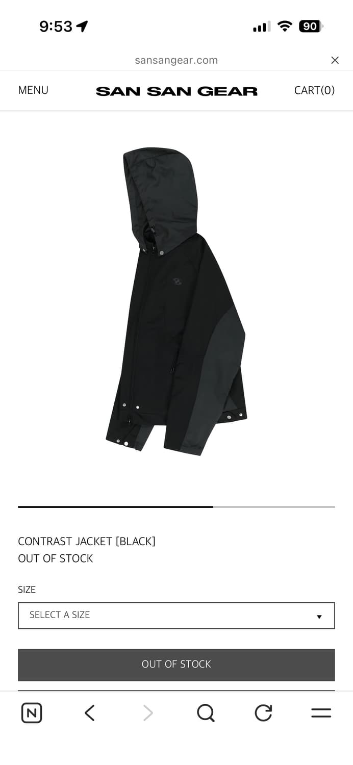 산산기어 콘트라스트 자켓 블랙 상품이미지4