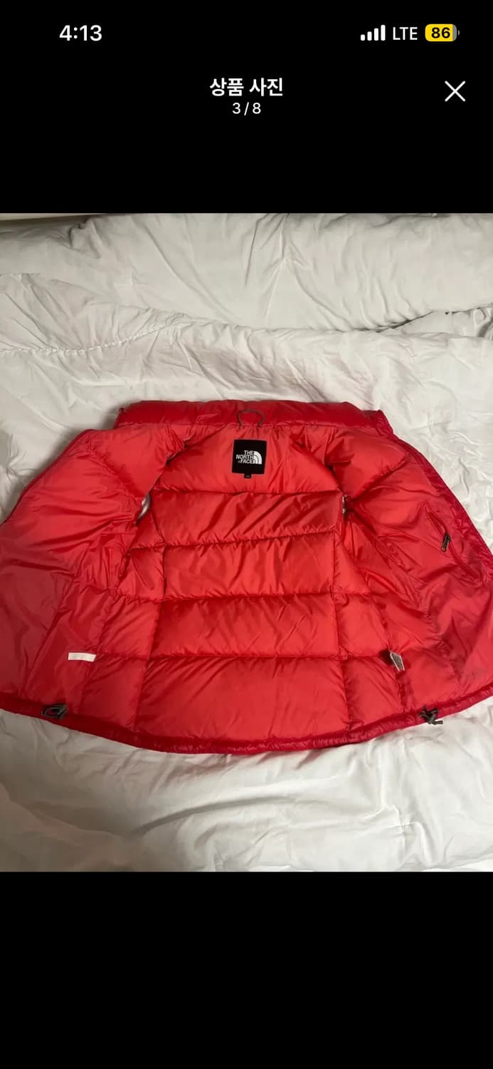 노스페이스 핑크 조끼 패딩 85  상품이미지3