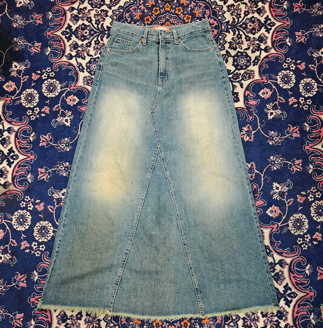 CHASER 90's Vintage 데님 롱 스커트 상품이미지1