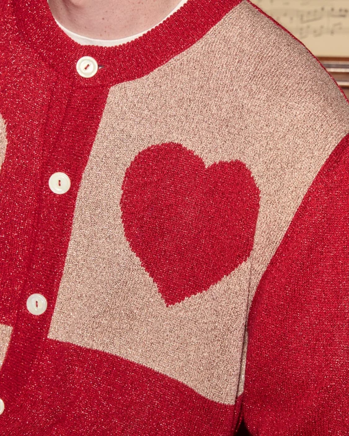 [S]보디 BODE Lamé Hearts 가디건 상품이미지5