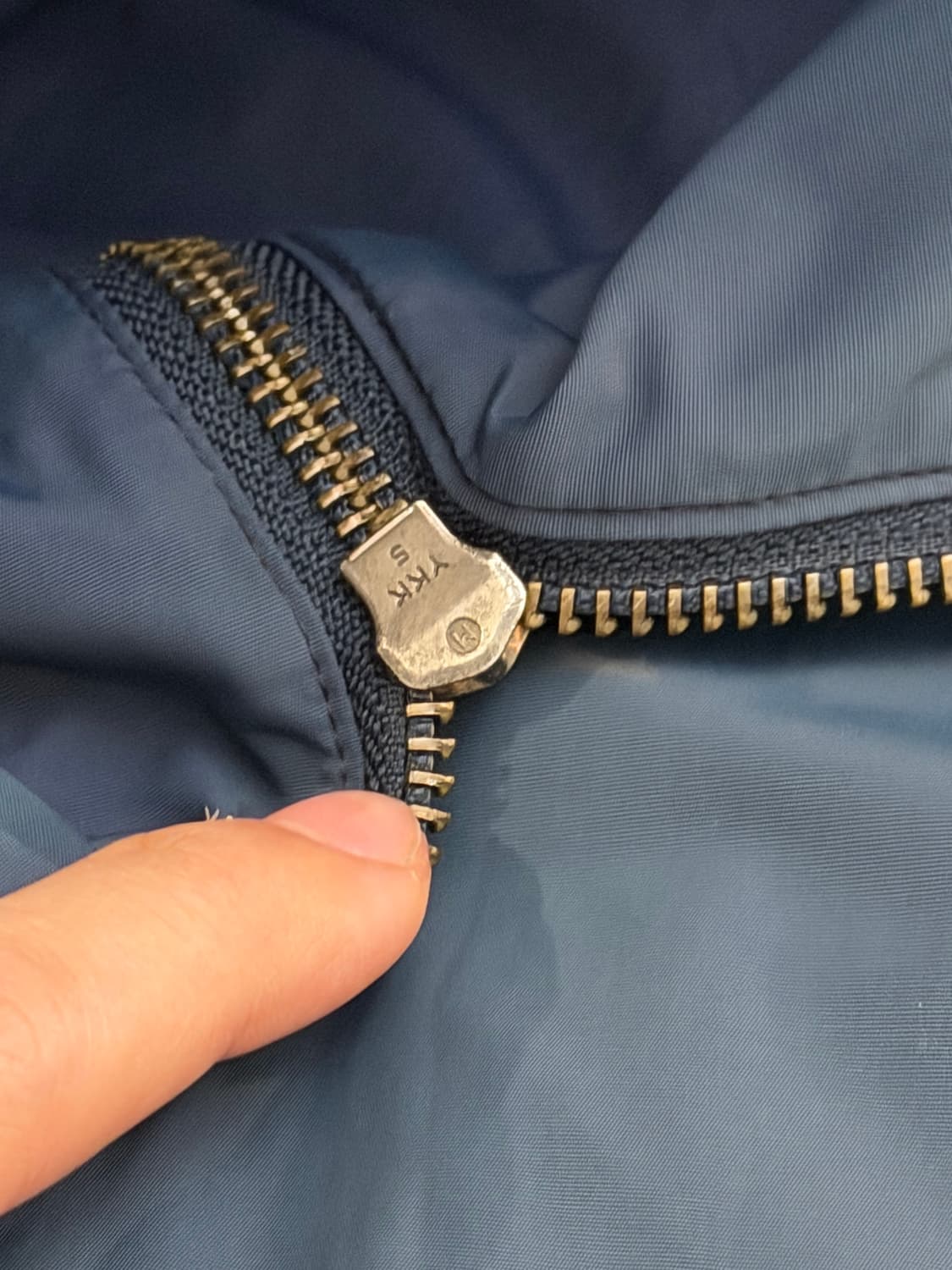 90s 폴로 랄프로렌 A-2 폴리쉘 나일론 스윙탑 자켓 블루 상품이미지4