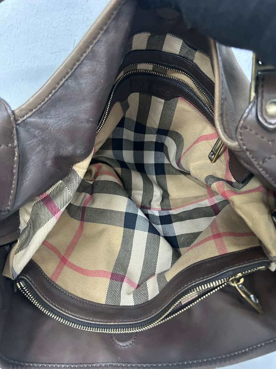 버버리 빈티지 레더 숄더백 토트백 상품이미지5