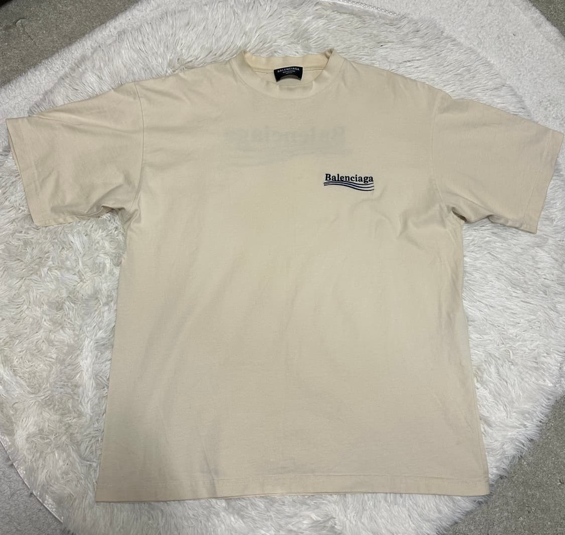 발렌시아가 자수 웨이브로고 반팔티 90 상품이미지3