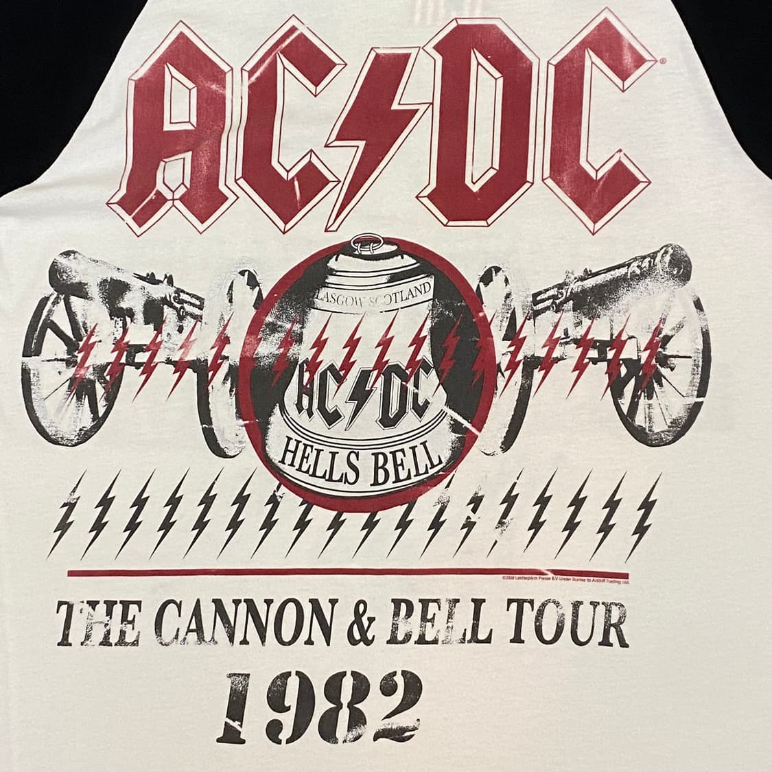 레어 미국 빈티지 acdc 공식 굿즈 티셔츠 래글런 나그랑티 상품이미지3