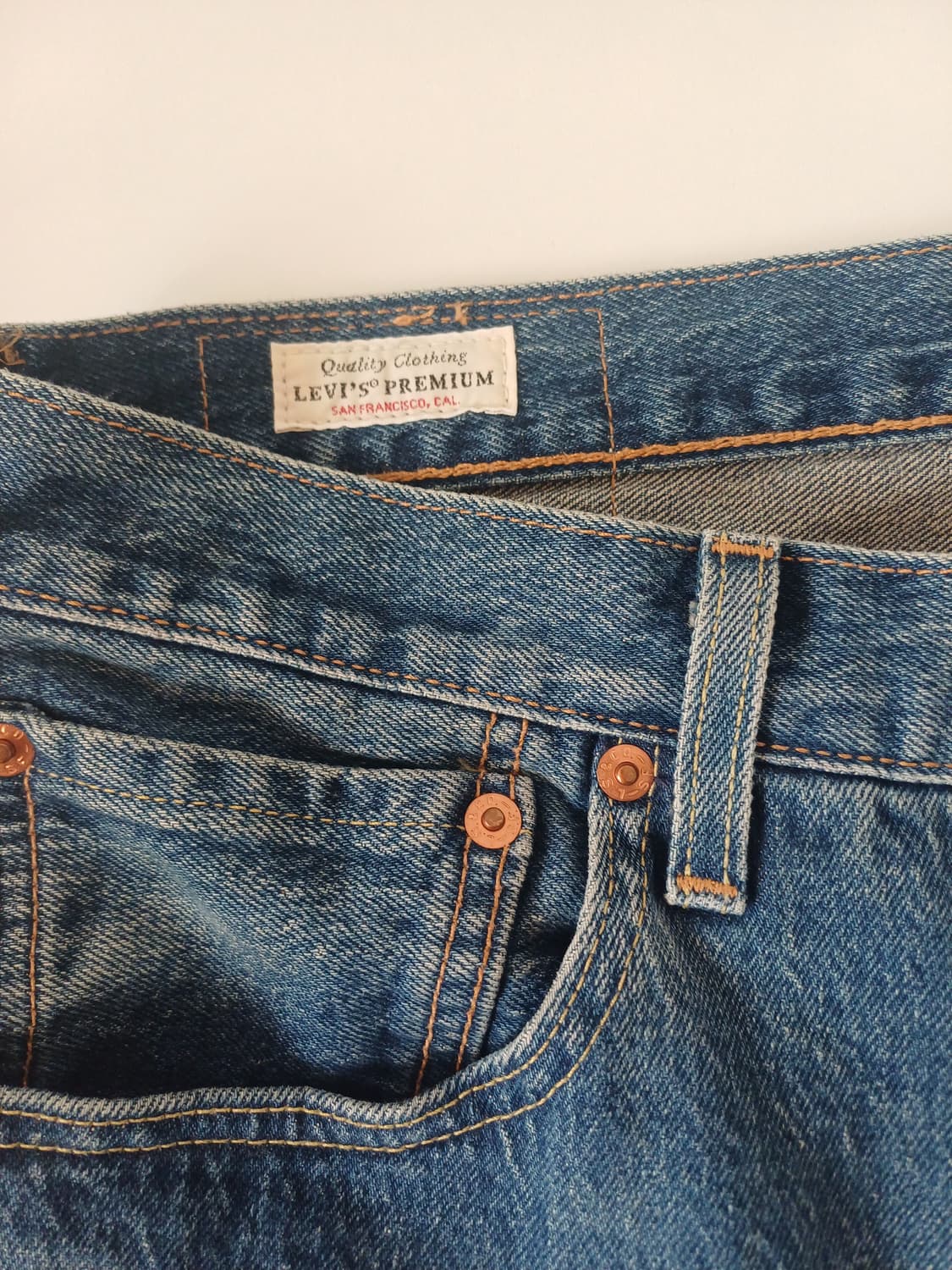 [W32] 리바이스 프리미엄 501 93 스트레이트 (중청) 상품이미지5