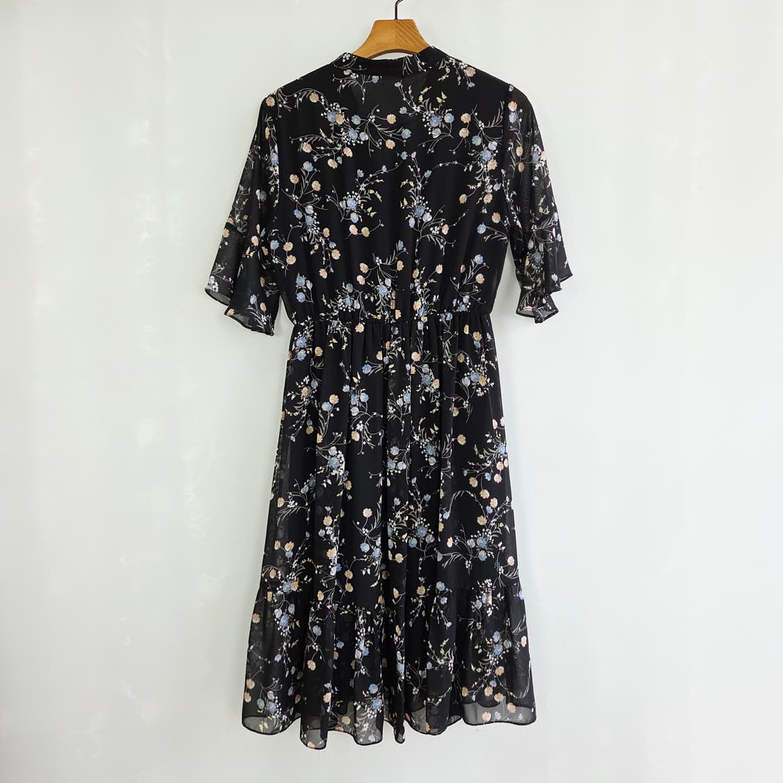 jj지고트 플라워 쉬폰 롱원피스 여성 프리사이즈 상품이미지2