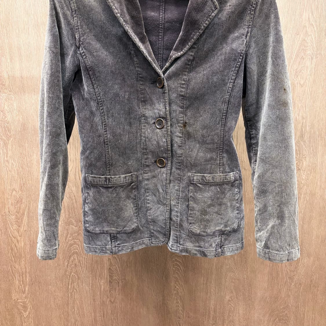 막스앤코 코튼 블레이저 자켓 싱글 브레스티드 코듀로이 디테일 딥브라운 상품이미지5