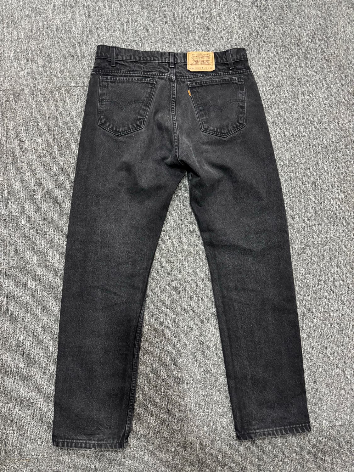 90s USA 리바이스 505 오렌지탭 블랙 워시드 데님 36 상품이미지7