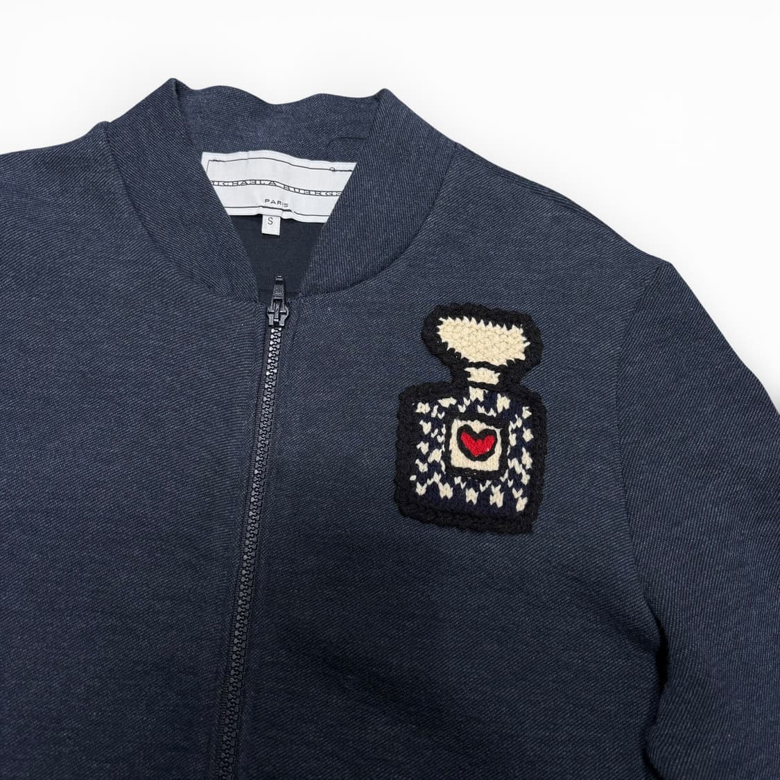 우먼S-M 미카엘라버거 네이비 퍼퓸 니트 블루종 자켓 상품이미지2