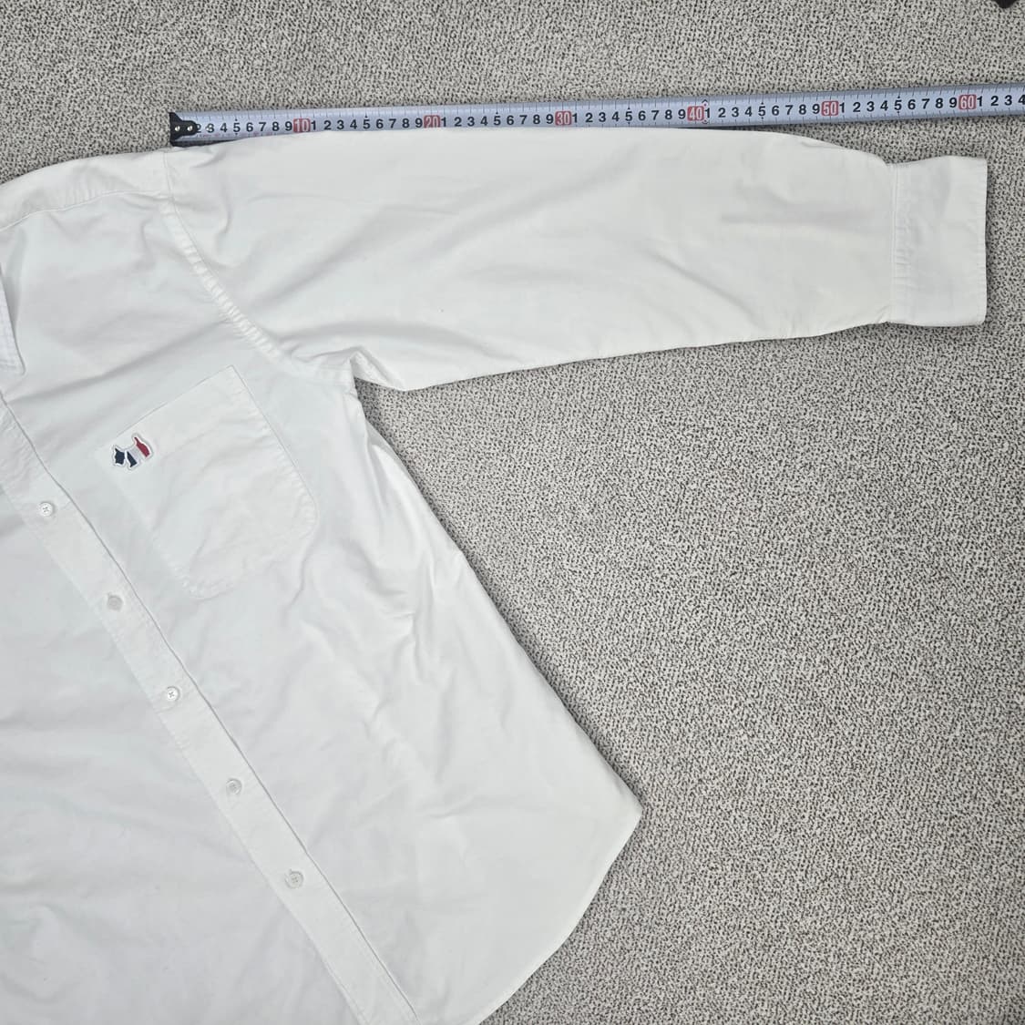 0180.아가타 화이트 스코티  자수 포인트 셔츠L 상품이미지8