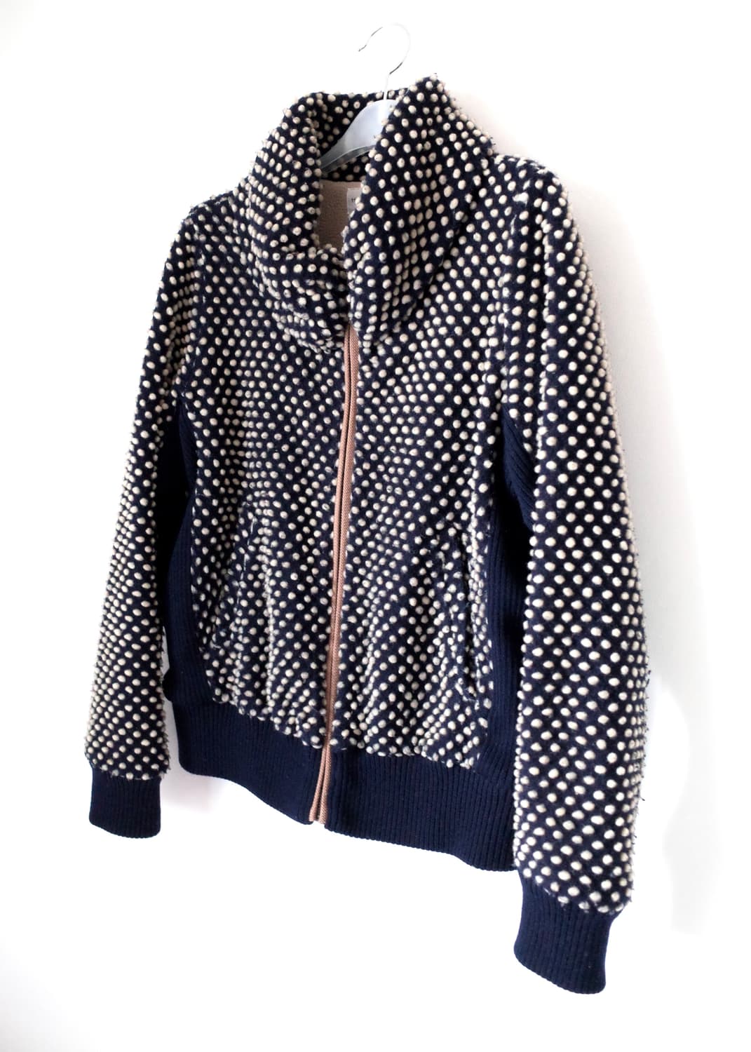 츠모리치사토 도트 플리스 자켓 상품이미지1