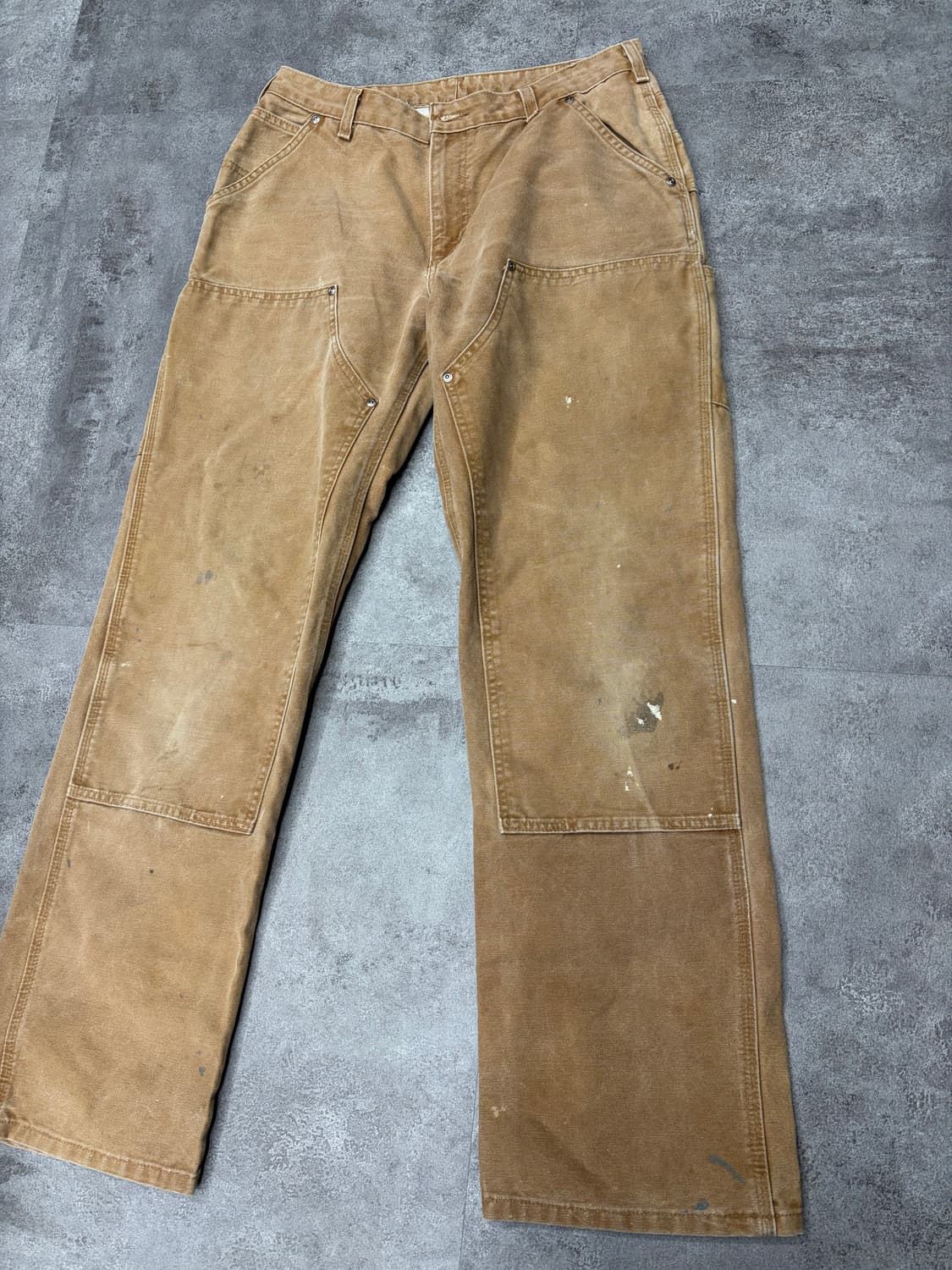 00s 칼하트 브라운 더블니 워크 팬츠 brn 상품이미지4