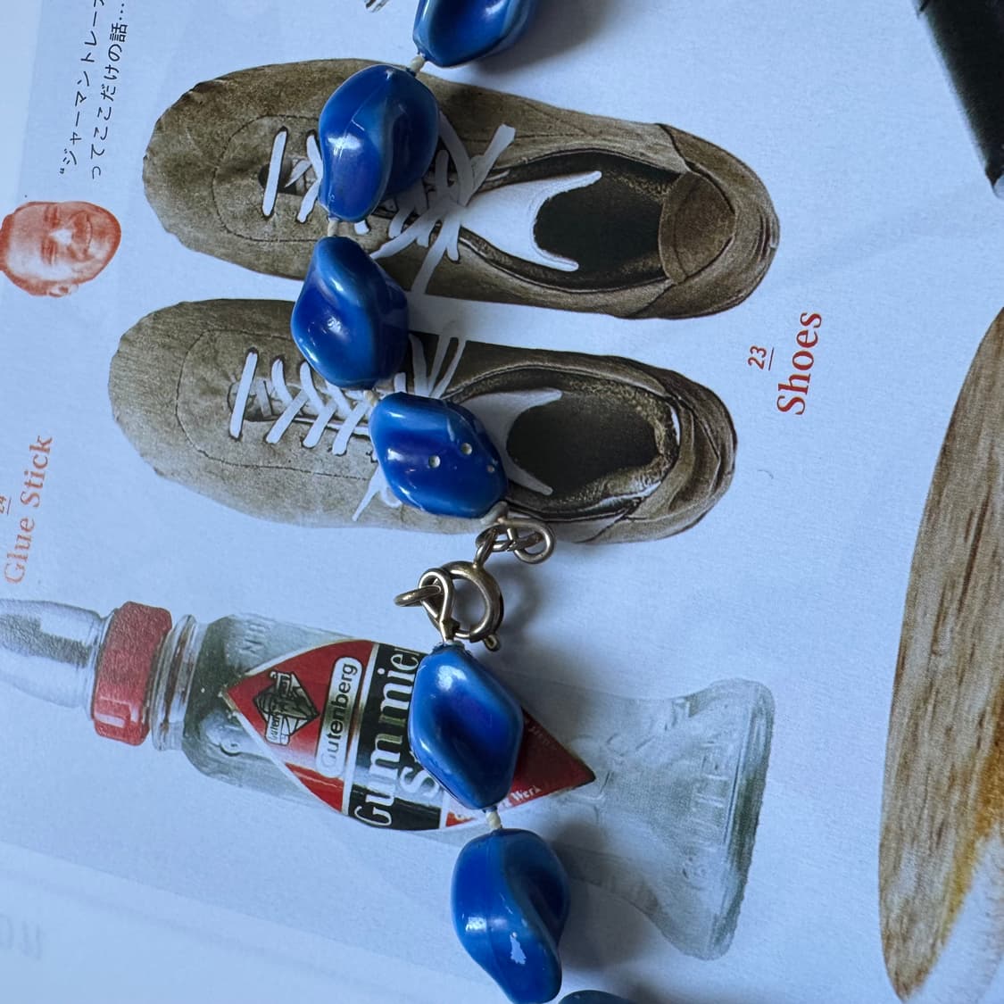 빈티지 오리엔탈 비비드 블루 비즈 레이어드 목걸이 악세사리 주얼리 상품이미지3