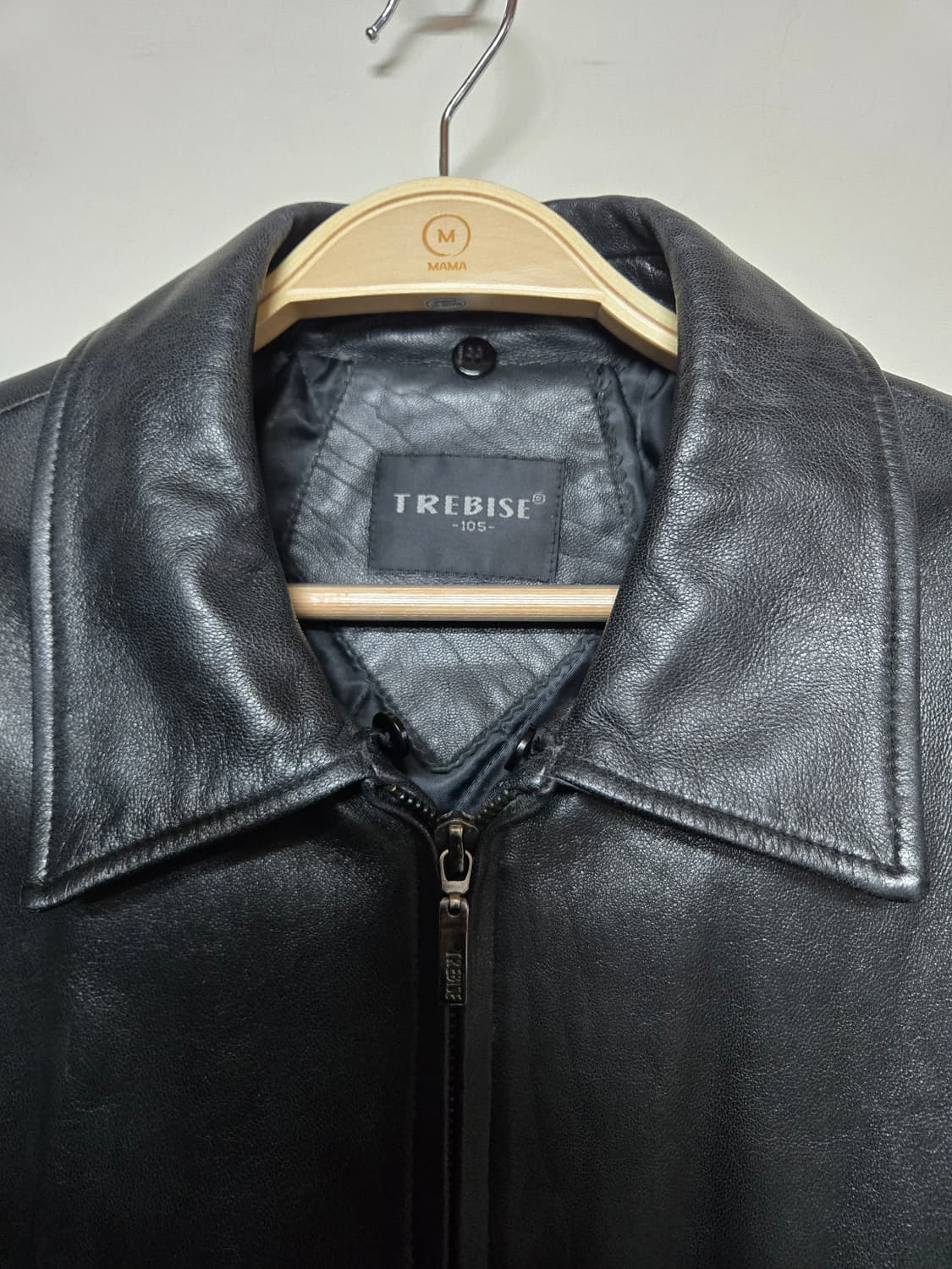 TREBISE 검정색 양 가죽 자켓 105 상품이미지4