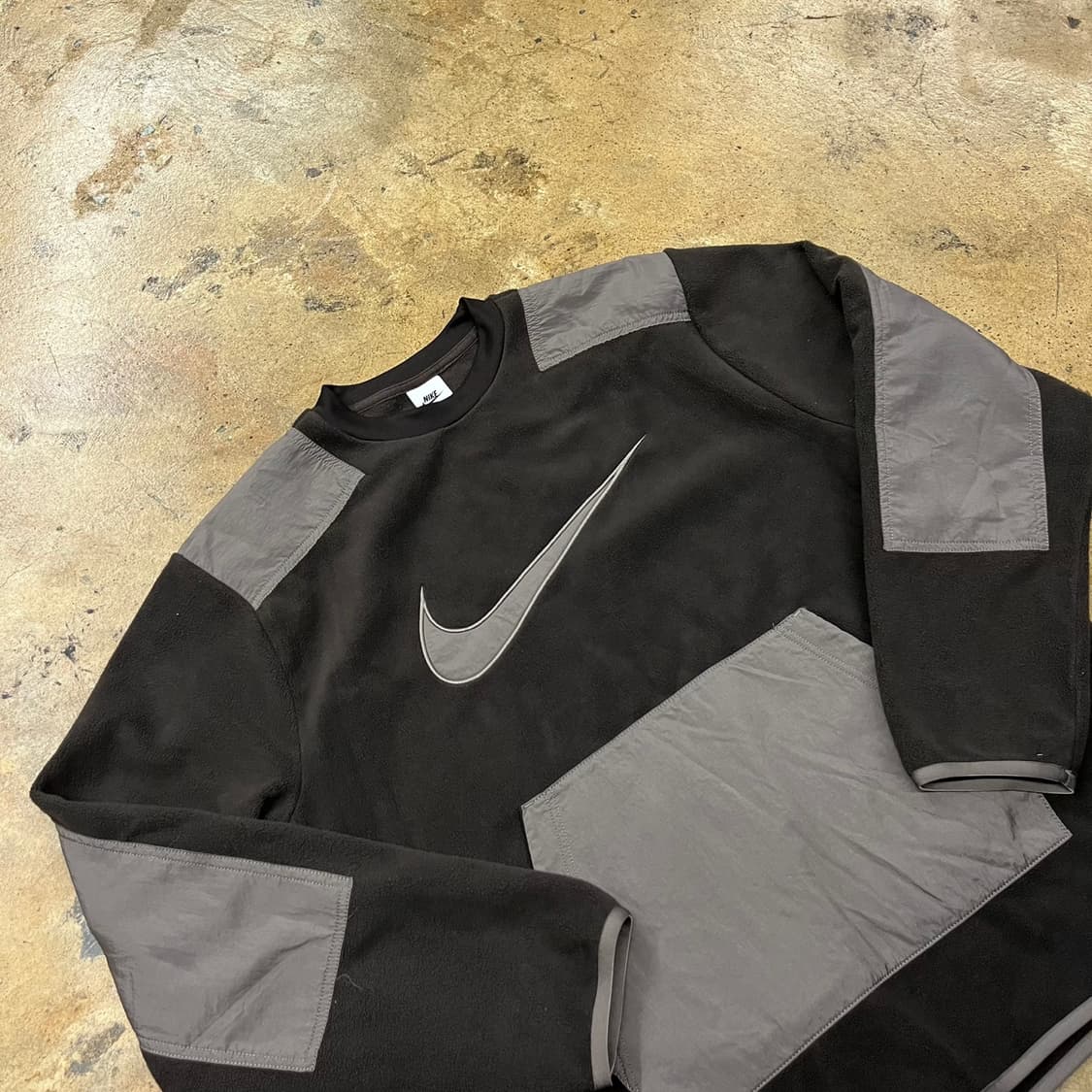 [정품/L] 나이키 스우시 블랙 그레이 맨투맨 b15 상품이미지1