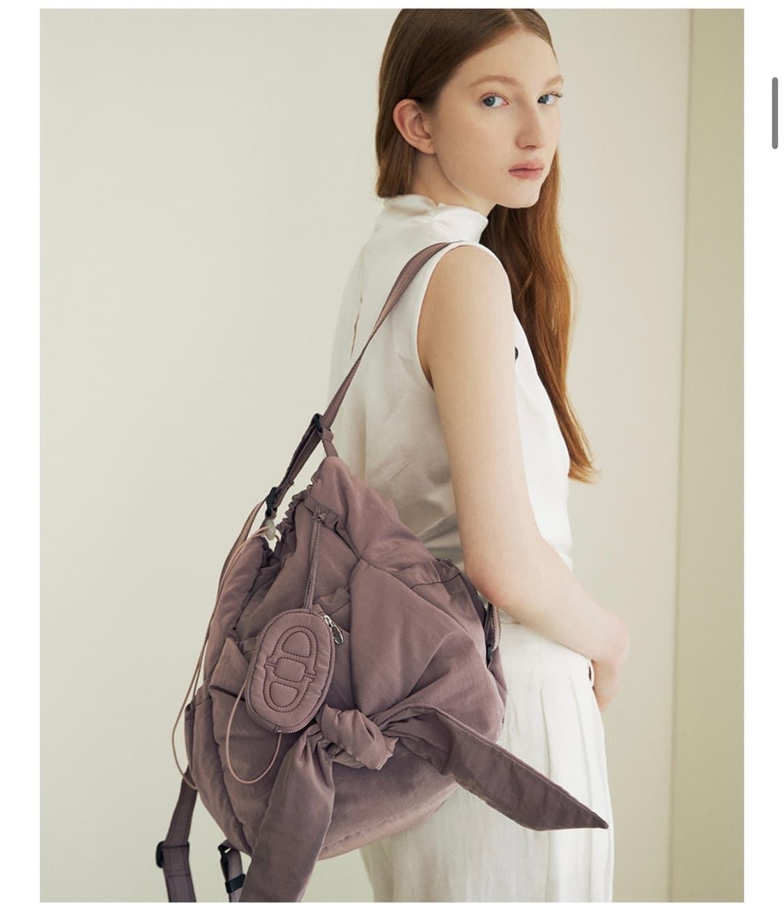 아떼 바네사브루노 리본 백팩 겸 숄더백 (pink / S size) 상품이미지2