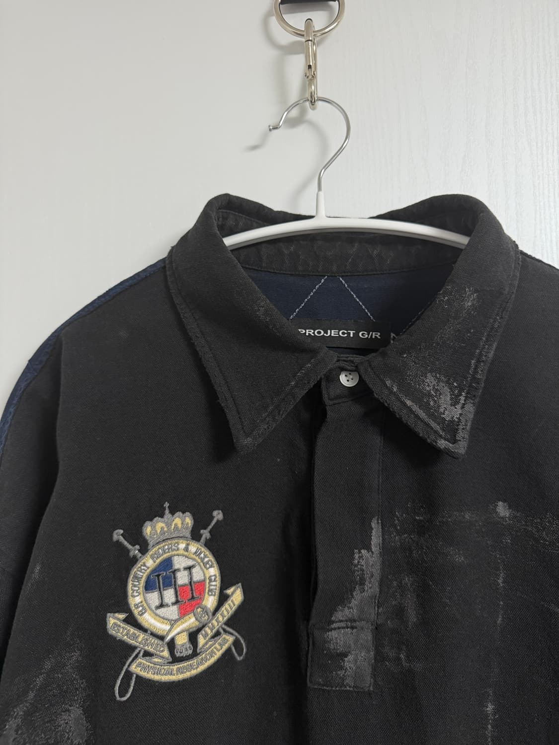 프로젝트gr 폴로 패러디 셔츠 블랙 사이즈2 상품이미지3