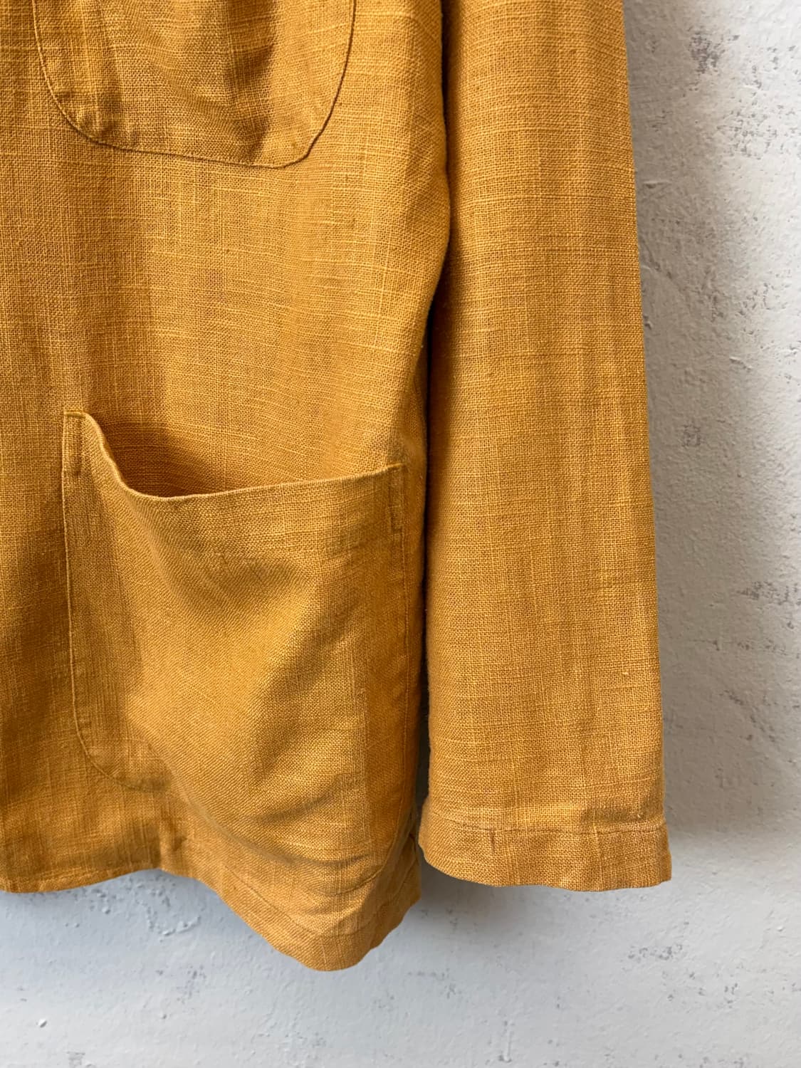 맥호프 90s 머스타드 린넨 셔츠 자켓 상품이미지3