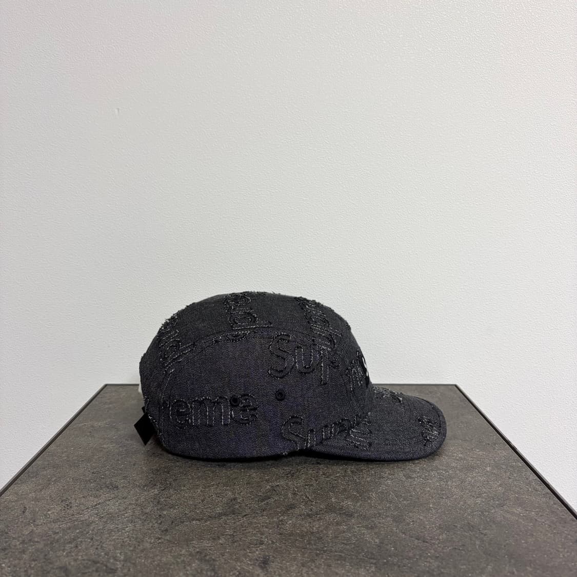 (OS) 슈프림 박스로고 캠프캡 모자 데님 블랙 상품이미지3